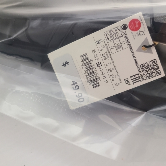 ZARA MULE LOAFERS WITH EMBELLISHED METALLIC DETAIL BLACK SIZE 7.5 | 3531/110/800 - Picture 9 of 9